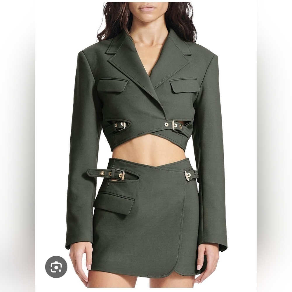 Dion Lee INTERLOCK CROPPED BLAZER size 4